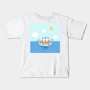 Swimming cat Kids T-Shirt